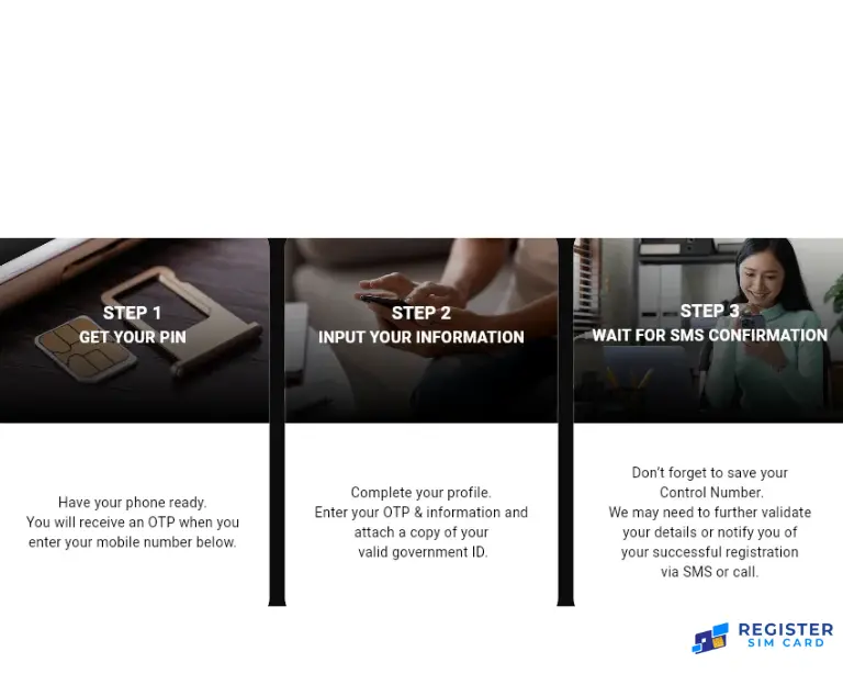 TNT's SIM registration page online