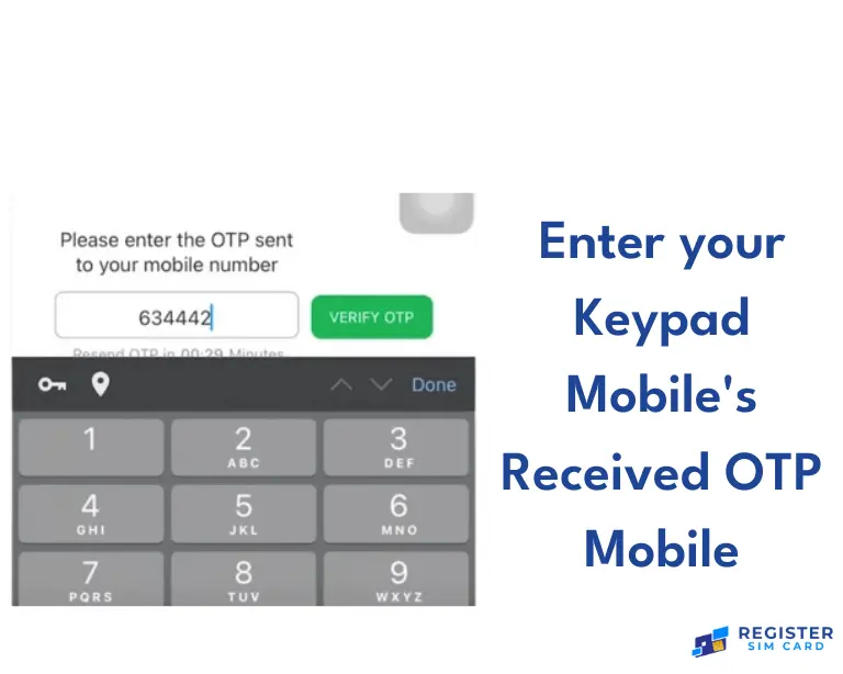 Verify OTP for tnt sim card