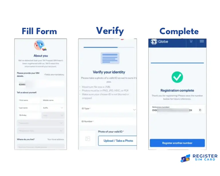smart sim registration steps