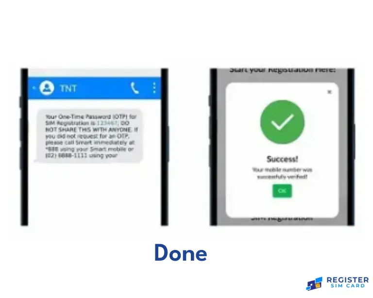 Smart sim registration Done successfully