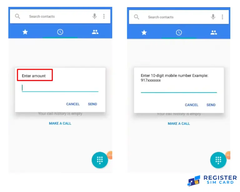 Enter Amount and Number