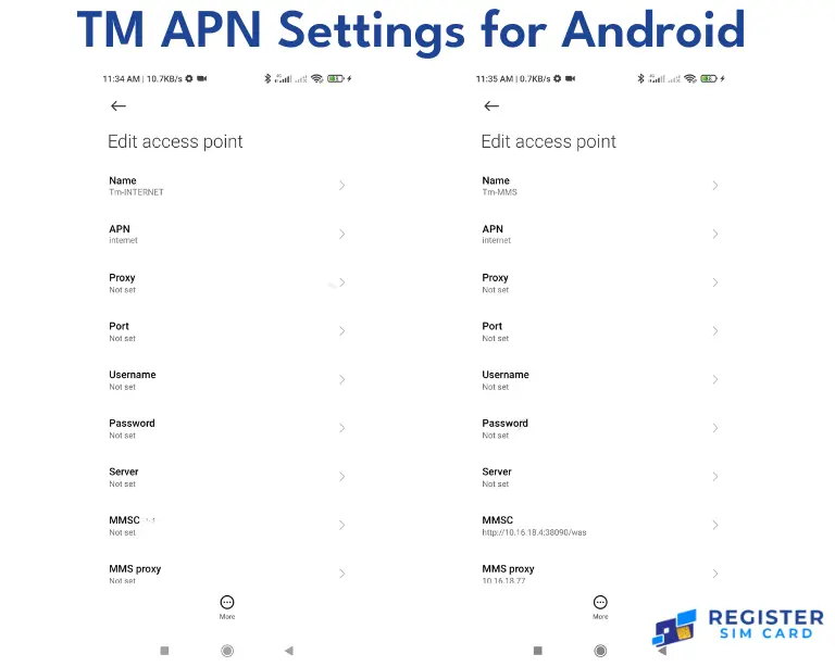 TM APN Settings for Android