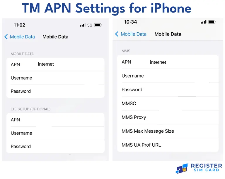 TM APN Settings for iPhone