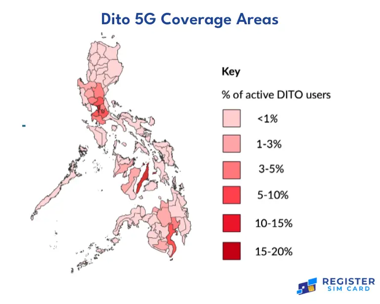 Dito 5G Coverage Areas