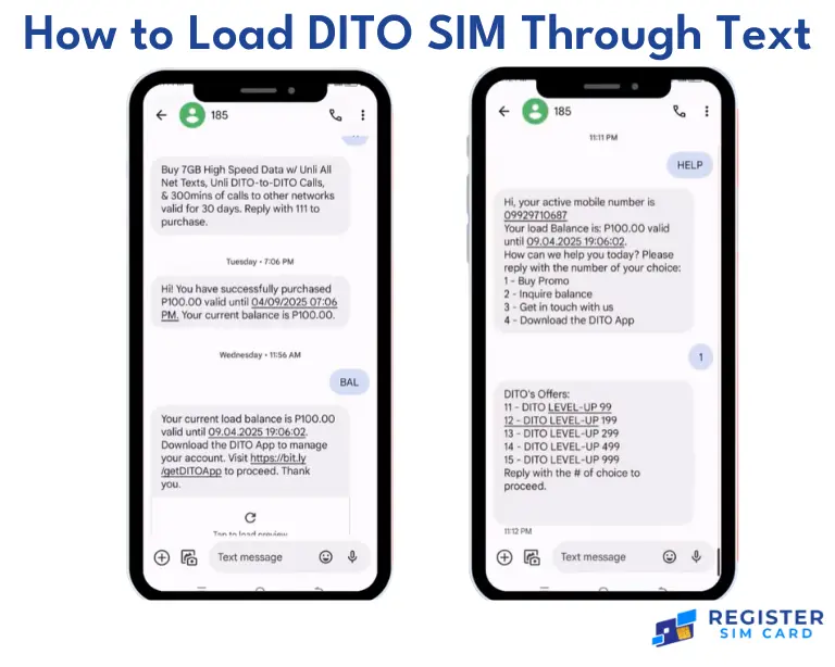 How to Load DITO SIM Through Text: